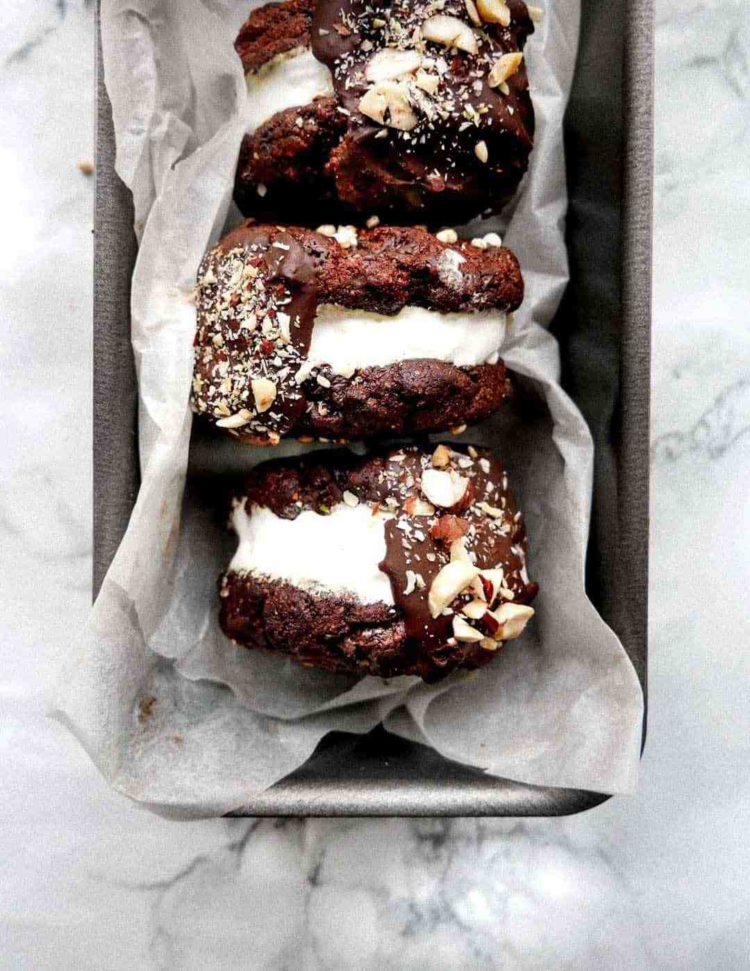 best chocolate cookies sandwich vanilla ice cream