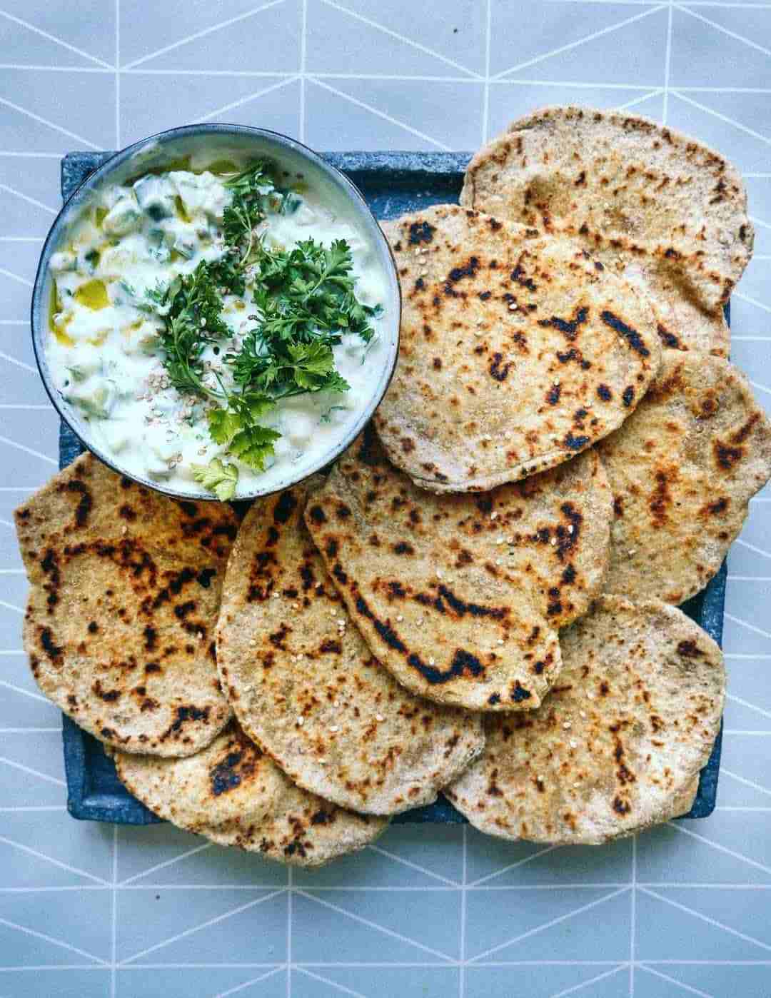 flatbreads vegan tzatziki