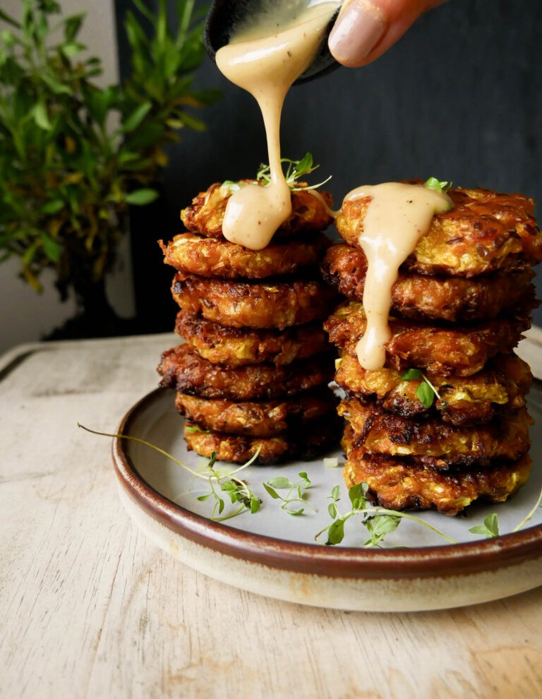 Vegan Cabbage Fritters Crispy cabbage and carrot patties recipe