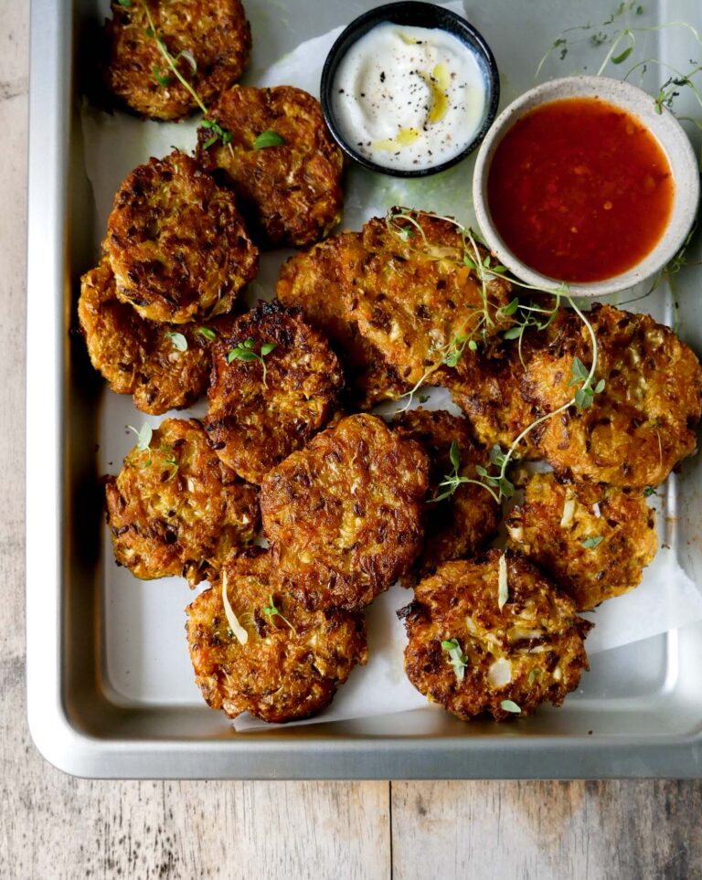 Vegan Cabbage Fritters – Crispy cabbage and carrot patties recipe